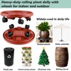 5 Pakcs Large Plant Caddy with Wheels 15.8" Rolling Plant