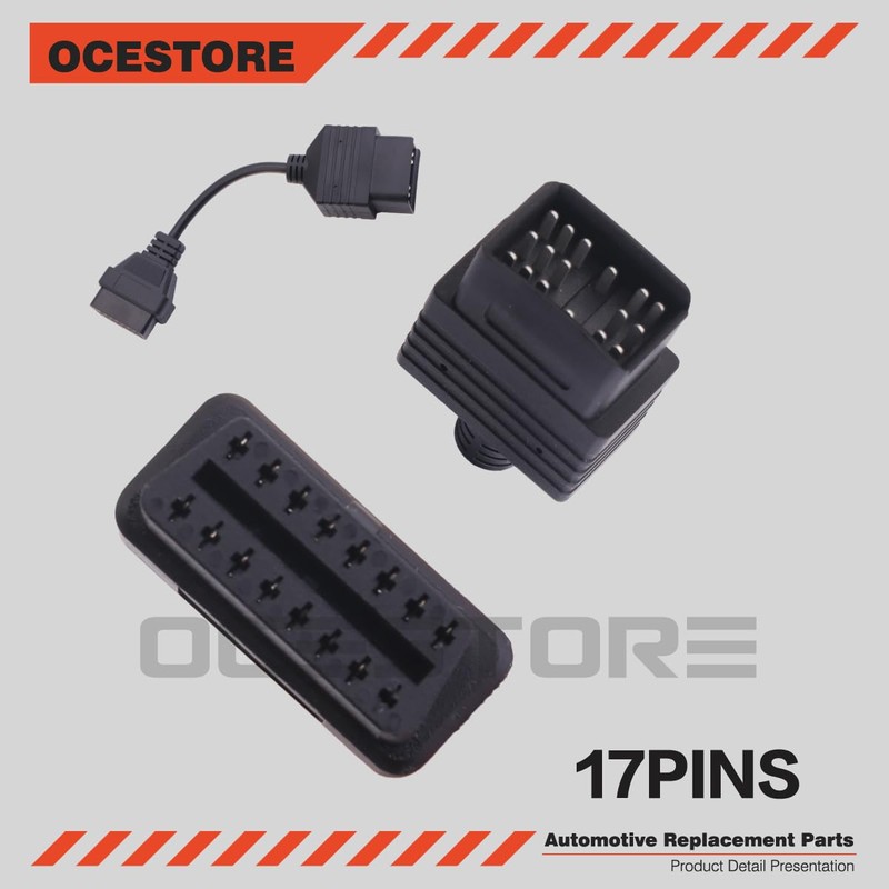 OCESTORE 2pcs OBD1 to OBD2 Diagnostic Tool Adapter Connector Cable