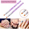 TIKA 7-Piece UV Gel Nail Art Brush Set, Flower Painting