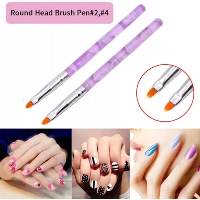 TIKA 7-Piece UV Gel Nail Art Brush Set, Flower Painting