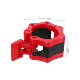 Ciieeo 1 Pair Barbell Clip Weightlifting Barbell Collars Grips for Weight Lifting Weightlifting Accessories Barbell Clasp Barbell Quick Release Clip Clips for Weights Gym Gear Iron Red