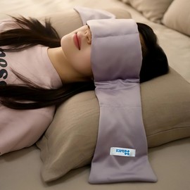 Weighted Sleep Eye Mask for Dry Eyes Gravity Eye Mask for Anxiety and Travel Breathable (Purple)