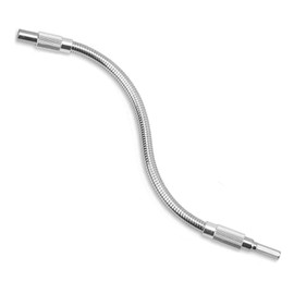 JONMON Flexible Drill Bit Extension, 1/4 Inch Hex Shank Metal Magnetic Screwdriver Extension Shaft Bit Holder Connecting Tip for Electric Drill Screwdriver (11.8 Inch Length)