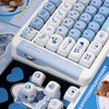 COOMICKEY PBT Keycaps 135 Keys Cartoon Blue White Keycap Set