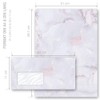 Motif-Stationery Sets Marble & Structure, Marble Lilac 50 Sheets of