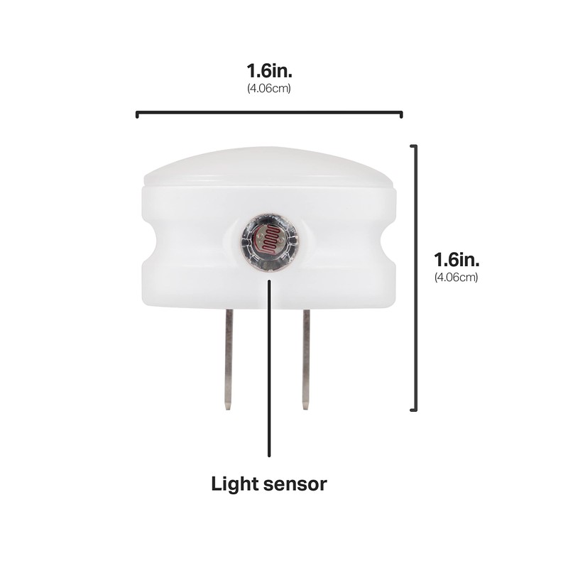Lights By Night Mini LED Night Light, Plug-In, Dusk To