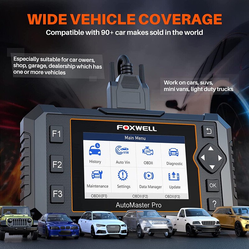 FOXWELL OBD2 Scanner All System EPB SAS ABS Bleeding Injector
