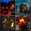 Nilight 2PCS 5Inch LED Motorcycle Turn Signal Tail Light Strips
