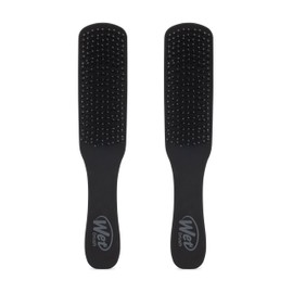 Wet Brush Detangling Hair Brush for Men, Black - Stimulates Scalp & Beard for Fuller Stronger Healthier Hair - Intelliflex Detangler Bristles Promote Hair Growth & Protect from Breakage (Pack of 2)