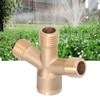 Shanrya Brass Adapter, Cross Hose Splitter Garden Hose M14 Thread