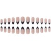 RikView Black French Tips Nails Almond Press on Nails Medium