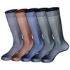 Cityelf 5 Pack Men Silky Socks Sheer Men Dress Socks