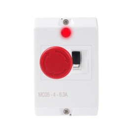 DewinLVD Automatic Motor Switch, Automatic Motor Switch with Emergency Stop Button + Circuit Breaker Waterproof IP55 LED MC05 4-6.3A 690VAC