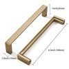 khtumeware 5 Pack 6-1/4 Inch(96mm) Champagne Bronze Square Cabinet Pulls