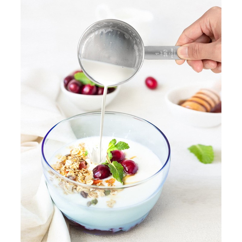Measuring Spoon Stainless Steel Measuring Cup and Measuring Ruler for