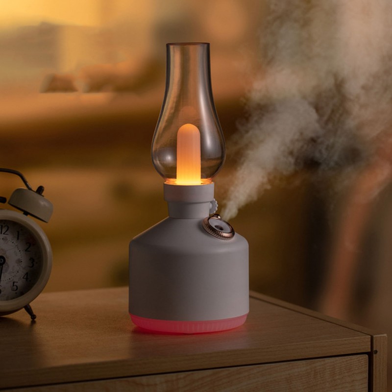 Lantern Humidifier Unique Retro Lamp USB Rechargeable Quiet Multifunctional Desktop