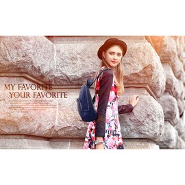 DEERWORD Women's Backpack Bags Women Elegant Bag City Backpack Handbag Vintage PU Leather 3020 1-Piece Set, blue, Adjustable strap