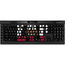 Skinit Decal Skin Compatible with K95 RGB Platinum Mechanical Gaming Keyboard - Skinit Originally Designed California Black Block Design