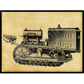C.L. Best Gas Traction Co. New Metal Sign: Tracklayer Crawler Tractor Lg. Size