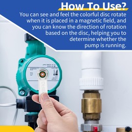 Gulfmew Solenoid Tester for Circulating Pumps, Rotation Tester and AC Detector, Solenoid Magnet Tool to Detects AC Fields(White)