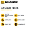 Roughneck ROU10130 Long Nose Plier 160mm/6½"