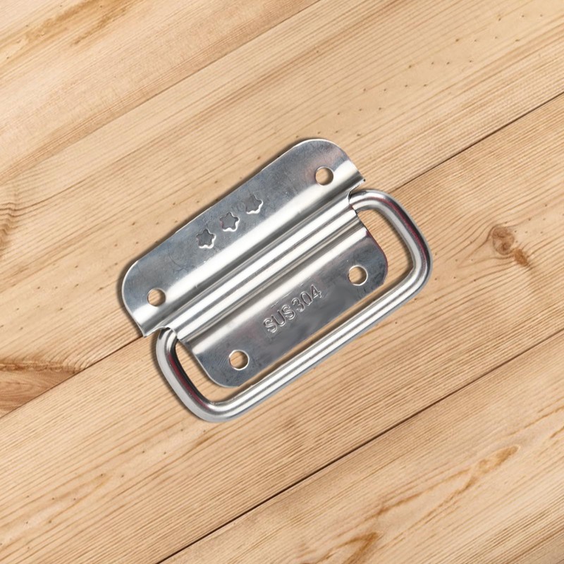 Chstarina Pack of 2 Folding Handles, Stainless Steel, Box Carry