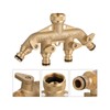 [Brass Body with Brass Shut Off] Tech Traders 4-Way Brass