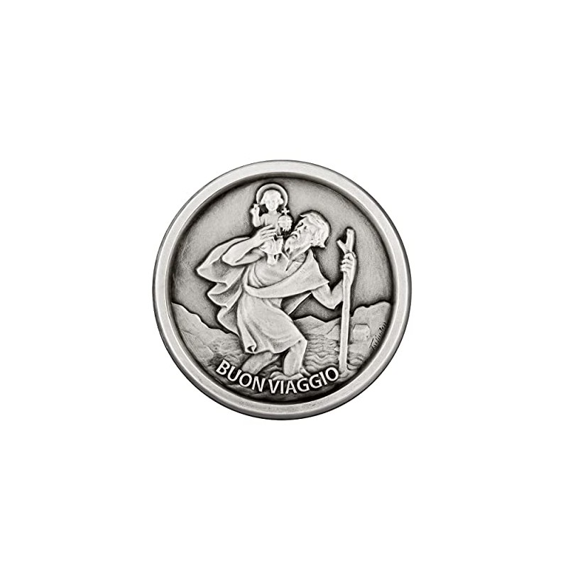 NKlaus 14445 Car Badge Christopher Buon Viaggio Patron Saint Magnetic