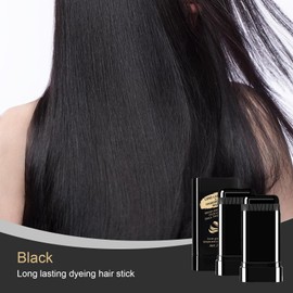 Safe and Convenient Comb Hair Dye, Portable and Easy To Use, 2-in-1 Instant Touch Up for Gray Hair Coverage, for Women and Men 2Pack, Black + Black