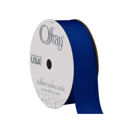 Offray Grosgrain Craft Ribbon, 7/8-Inch x 18-Feet, Century Blue