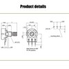 Comimark 10Pcs WH148 Type B10K Ohm Linear Taper Rotary Potentiometer
