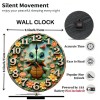 10-Inch Wooden Clock Designed as a Basketball Court with a