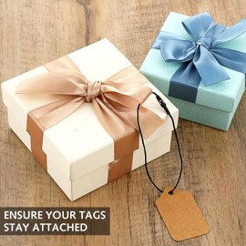 Hang Tag Nylon String, 100PCS Hang Tag String Snap Lock Cotton, Nylon String Snap Lock Pin Loop Fastener Hook Ties for Clothes Tags, Luggage Label