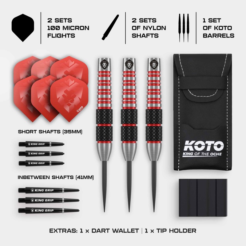 KOTO - Kingbomb Black & Red, 90% Tungsten, 23G, Darts