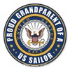 Proud Grandparent of A US Sailor Circle Magnet by Magnet