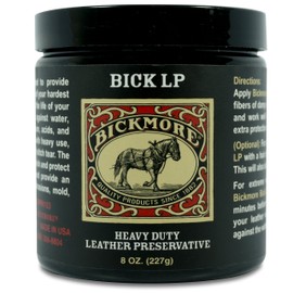 Bickmore Heavy Duty Leather Conditioner, Scratch Repair - LP 8oz | Preservative, Protector & Restorer Balm for Dry, Cracked, Scratched Leather | Made in USA