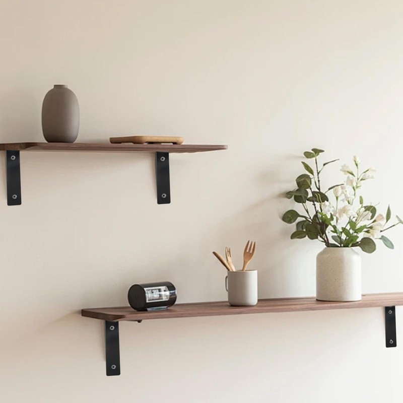 UOIENRT 8 Pcs L Bracket Wall Shelf Support 6 Inch,