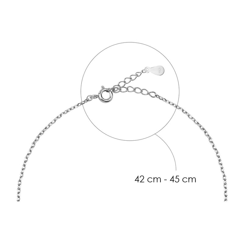 Sofia Milani - Women's Necklace 925 Silver - Compass World