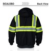 Sicalobo Men's High Visibility Fleece Lined Safety Sweatshirt,High Vis Winter