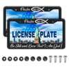 License Plate Frames Black and White License Plate Frame Psalm