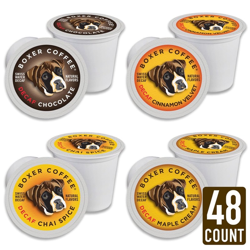 Boxer Coffee 48 Count Decaf Coffee Pods – Swiss Water