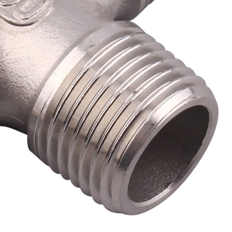 DERPIPE 1/2" Male NPT 4 Way Cross Coupling, Stainless Steel