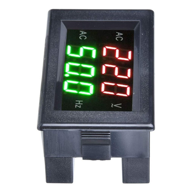Voltage Frequency Meter, Generator Dual Display LED Digital AC Voltmeter
