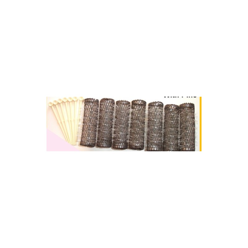 2 Packs (14 total) MEDIUM BRUSH ROLLERS & PINS Hair