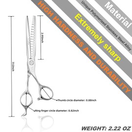 Fengliren High-end Professional Hair Thinning Scissors Hair Cutting Teeth Shears Barber Hairdressing Texturizing Scissor Extremely Very Sharp 6.5 Inch Stainless Steel Alloy For Men,Women,Salon & Home
