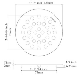 TRUSTMI 4-1/4 Inch Snap-in Shower Floor Drain Cover, Oil Rubbed Bronze,also Chrome and Brushed Nickel for Choose