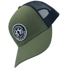 Bexxwell Trucker Cap/Baseball Cap Green/Black with Logo Patch (Optimal Fit, Cap, Green, Black, Logo, Cap, Unisex)