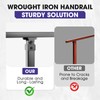 Xesi 3-4 Step Handrails for Outdoor Steps with Installation Kit