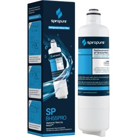 SpiroPure SP-BH55PRO NSF Certified Refrigerator Water Filter Compatible Replacement for Bosch Ultra Clarity Pro BORPLFTR50 BORPLFTR55 11032531 RA450022 REPLFLTR55 (1 Pk)
