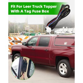 6 Pin Wiring Harness Fits for Leer Truck Topper with Fuse Box Connects The Third Brake Light/Tail Light/Roof Light, Truck Camper Cap Adapter Harness Kit, 6 Pin Trailer Connector Converter Kit